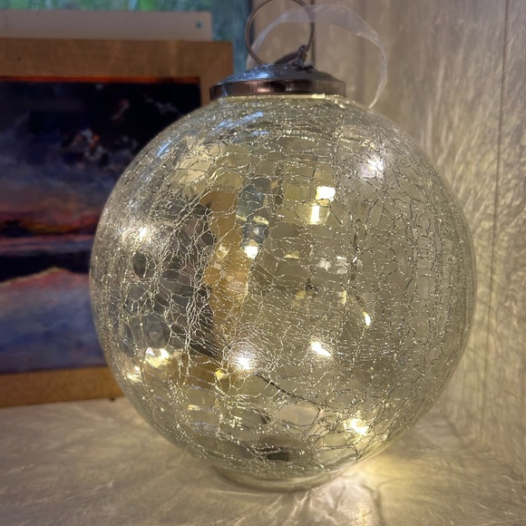 Crackle Glass Lighted Ornament - Picture 4 of 5